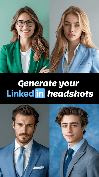 JoyTu LinkedIn headshot generator screen